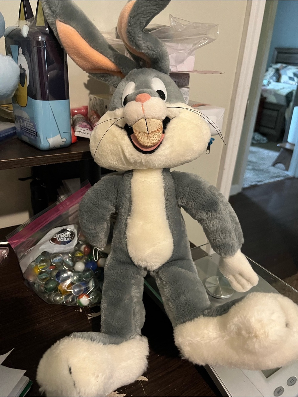 Warner Bros. Gray and White Bugs Bunny Plush